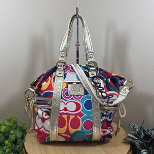 Coach Poppy Signature C Spotlight Glam Tote